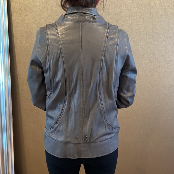 Mike and Chris exclusive for Ron Herman Grey Leather Jacket - Picture 3 of 5